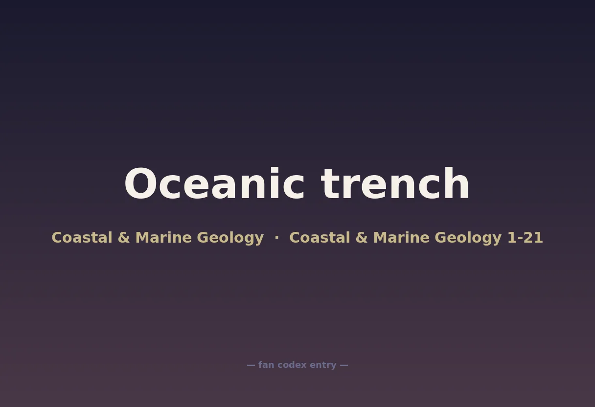 Oceanic trench